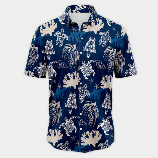 HONU Turtle ARs Button Down Shirt